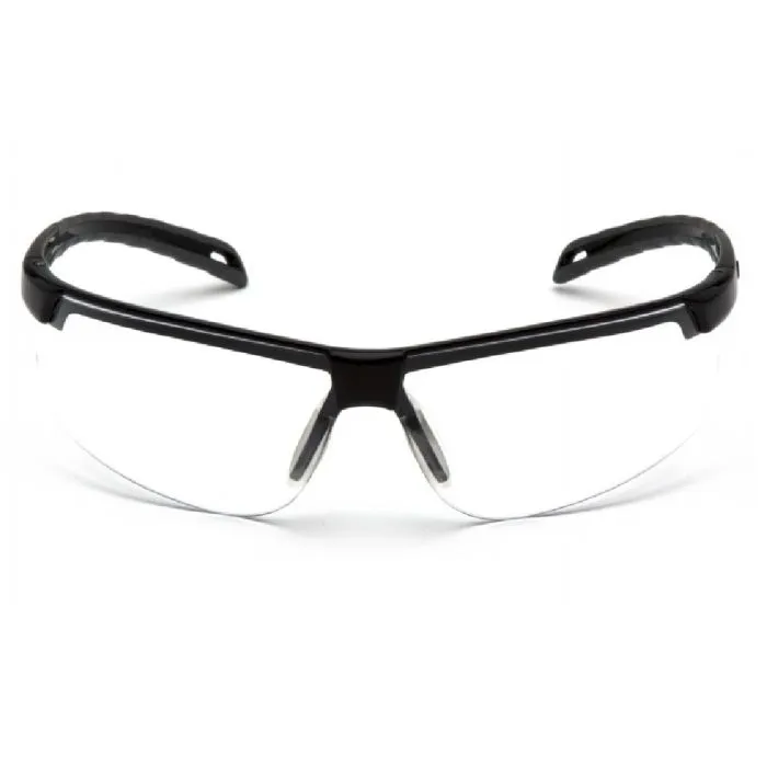 Pyramex SB8610DTM Ever-Lite Safety Glasses, Black Frame, Clear H2Max Anti-Fog Lens, 1 Each