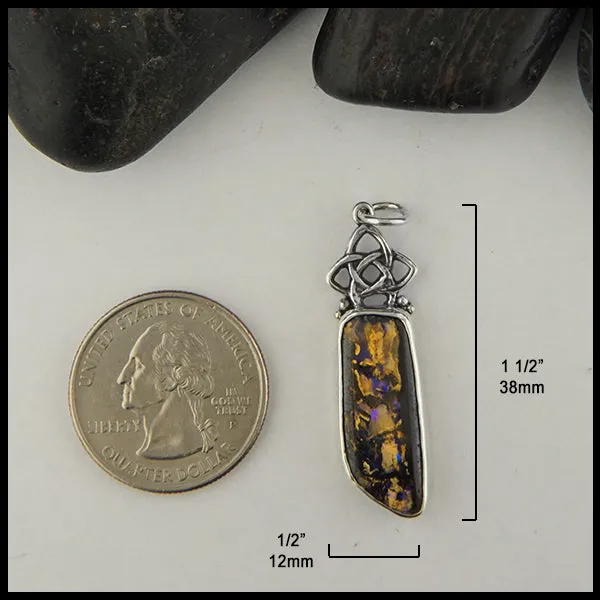 Queensland Boulder Opal Matrix Pendant