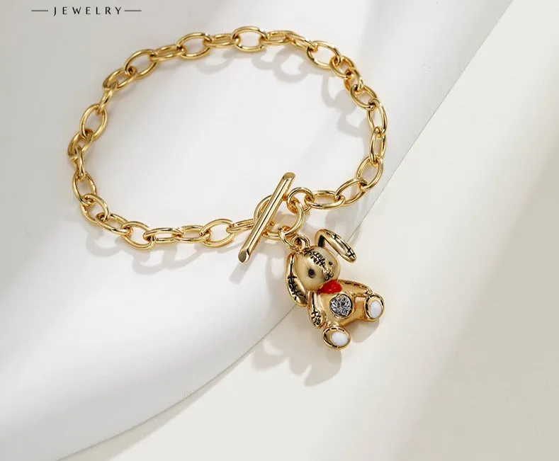 Rabbit Series Cute Long Ears Rabbit Bracelet Feminine Hand Accessories