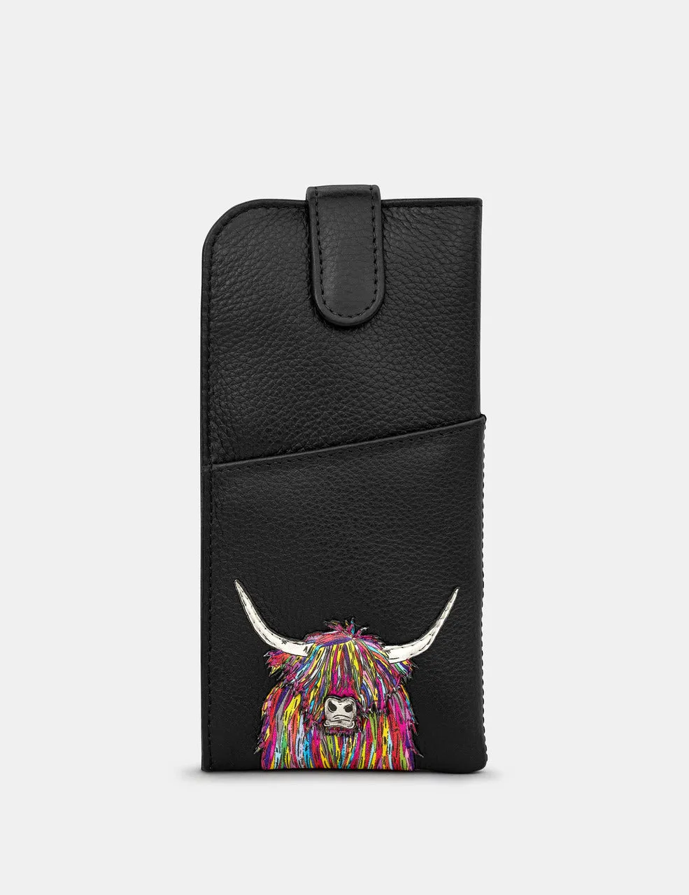 Rainbow Highland Cow Glasses Case