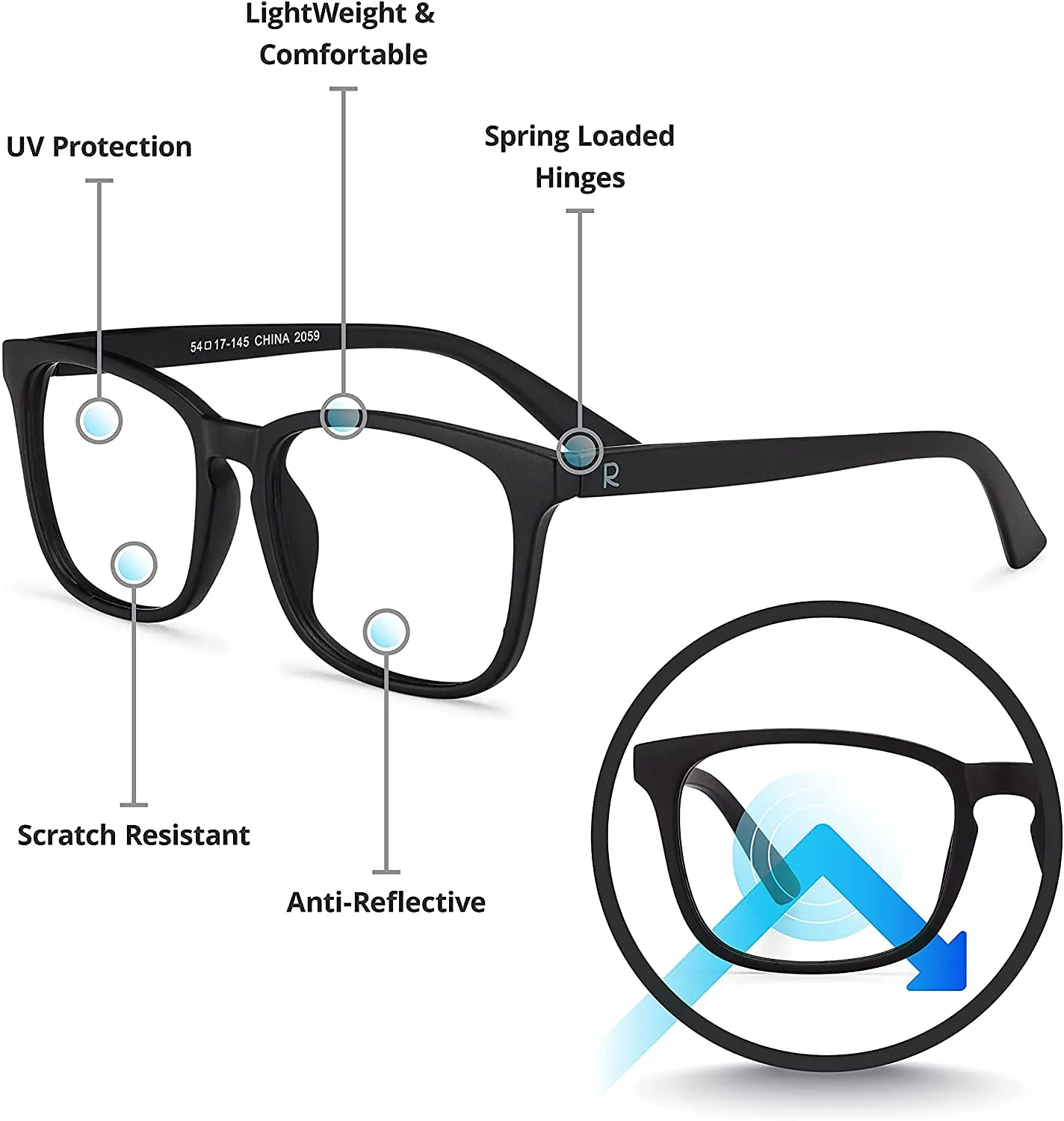 Readerest blue-light-blocking-reading-glasses-black-2-00-magnification