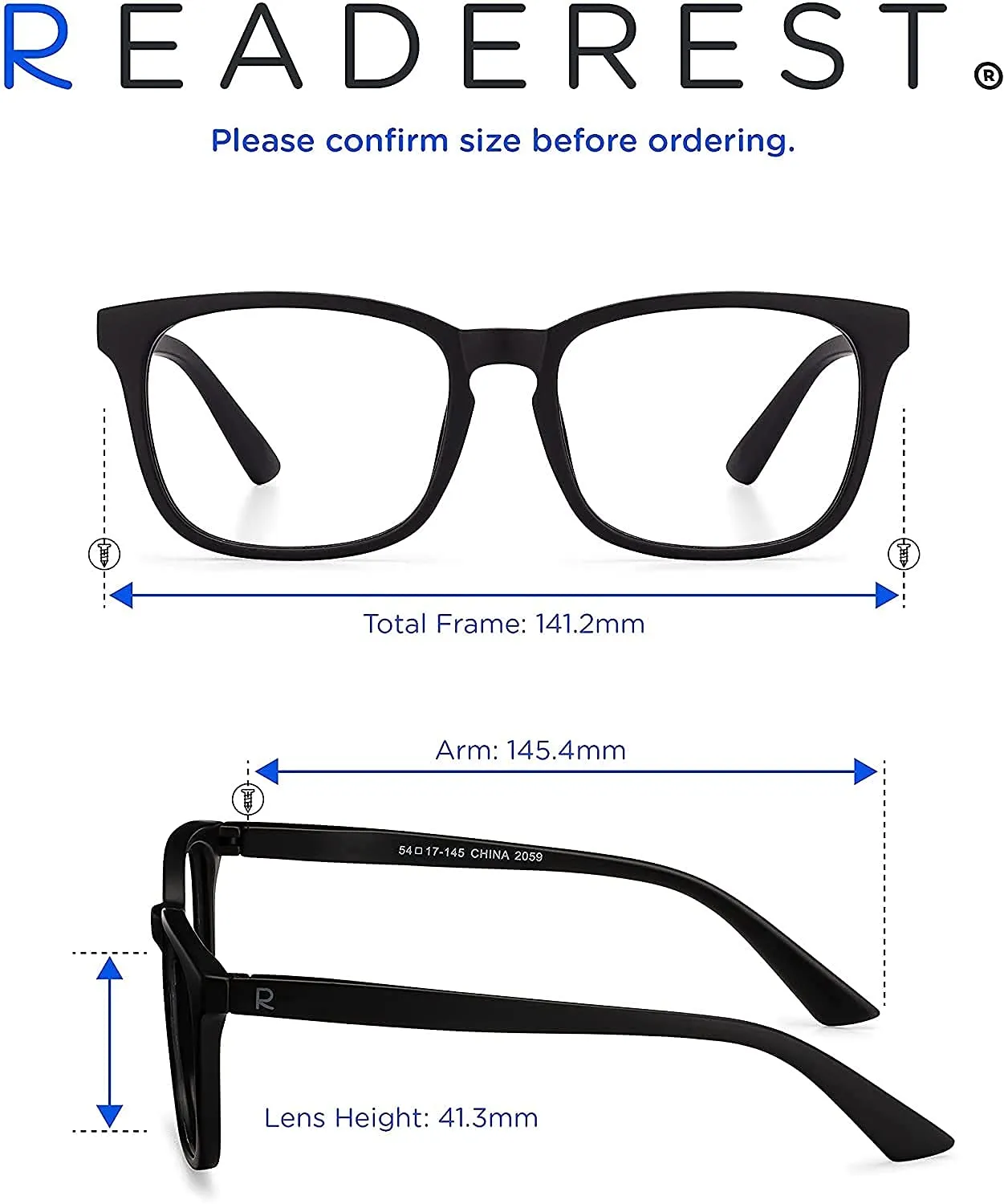 Readerest blue-light-blocking-reading-glasses-black-2-00-magnification