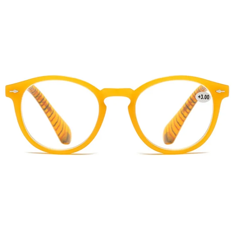 Retro Flexible Durable Portability HD Presbyopic Glasses  250(Yellow)