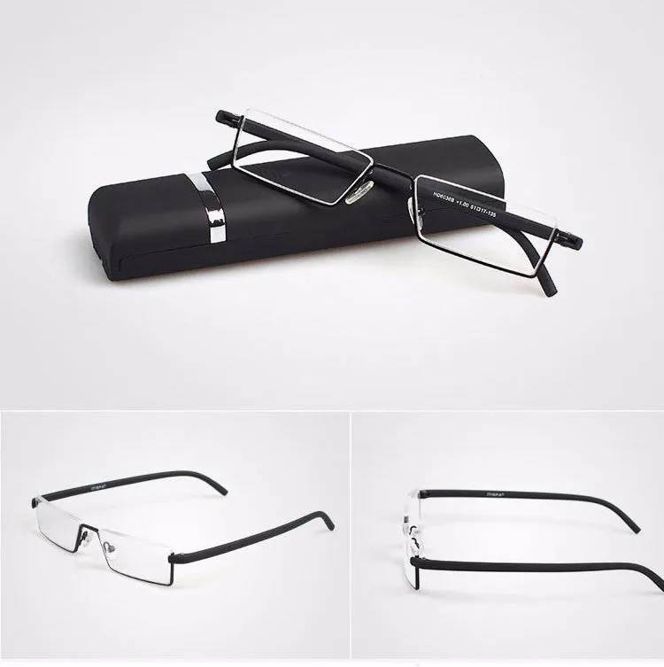 Reven Jate Unisex Semi Rim Rectangle Alloy Reading Glasses R131