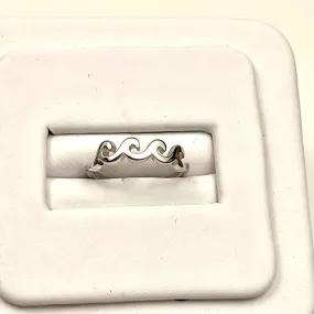 Rolling Waves Toe Ring Sterling Silver