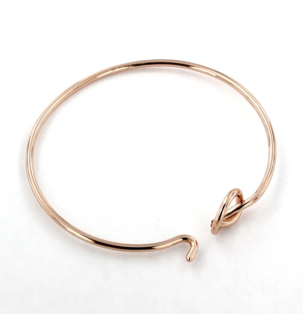 Rose Gold Tone Hook Bangle - 60mm - 1 Bangle - N418