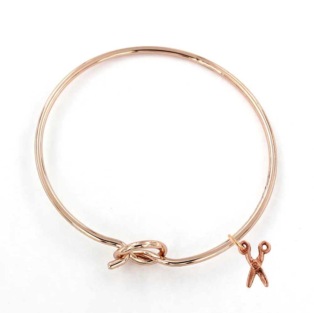 Rose Gold Tone Hook Bangle - 60mm - 1 Bangle - N418