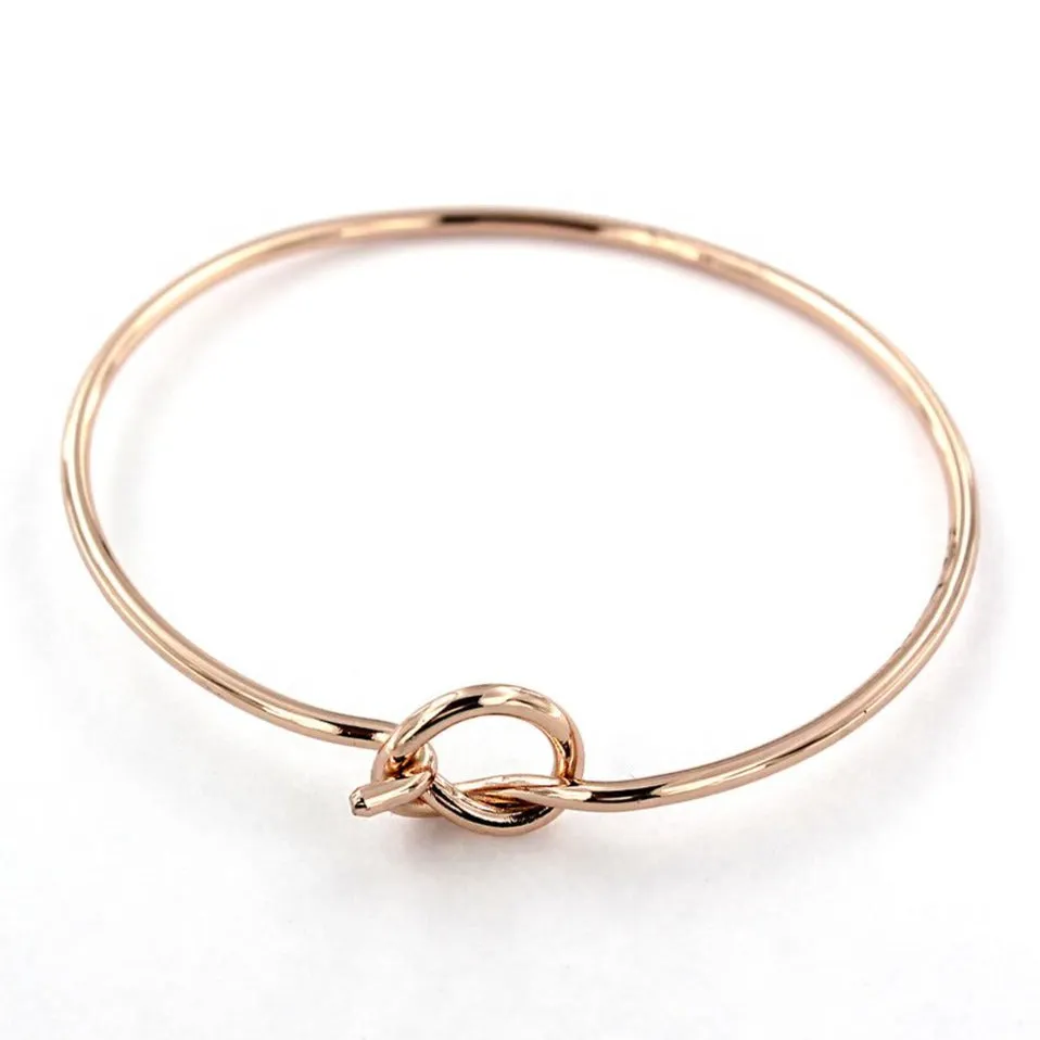 Rose Gold Tone Hook Bangle - 60mm - 1 Bangle - N418