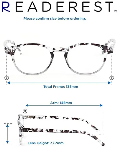 Round-Blue-Light-Blocking-Reading-Glasses-Clear-Black-0-50-Magnification-Computer-Glasses