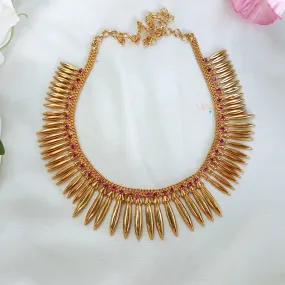 Royal look Mulla Mottu with AD Stone Necklace