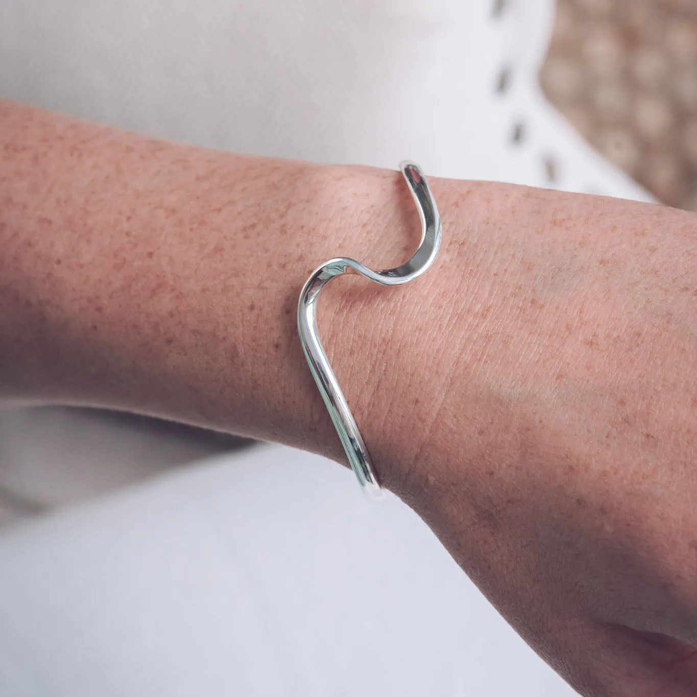 Serpentine Silver Cuff