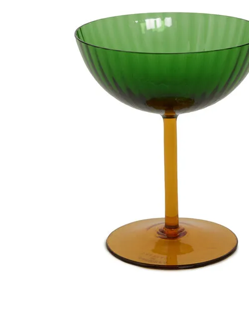 Set of 2 Champagne Coupes - Verde