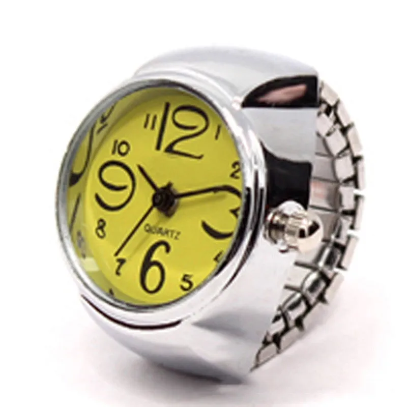 Silver Alloy Unisex Ring Quartz Watch