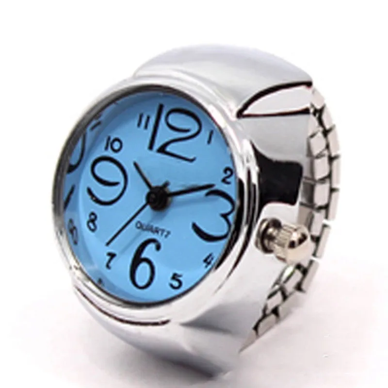 Silver Alloy Unisex Ring Quartz Watch