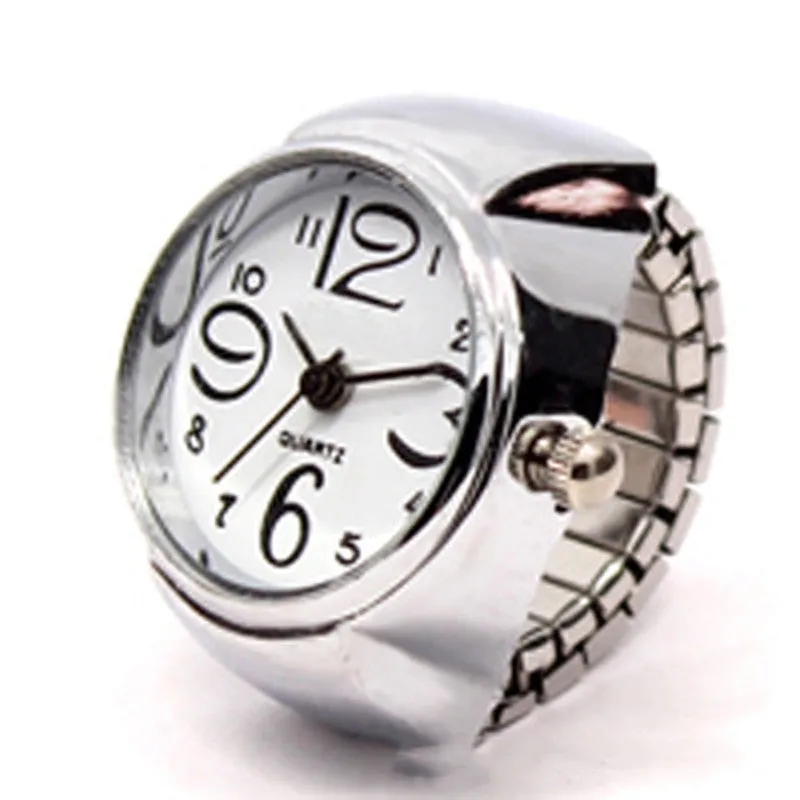 Silver Alloy Unisex Ring Quartz Watch