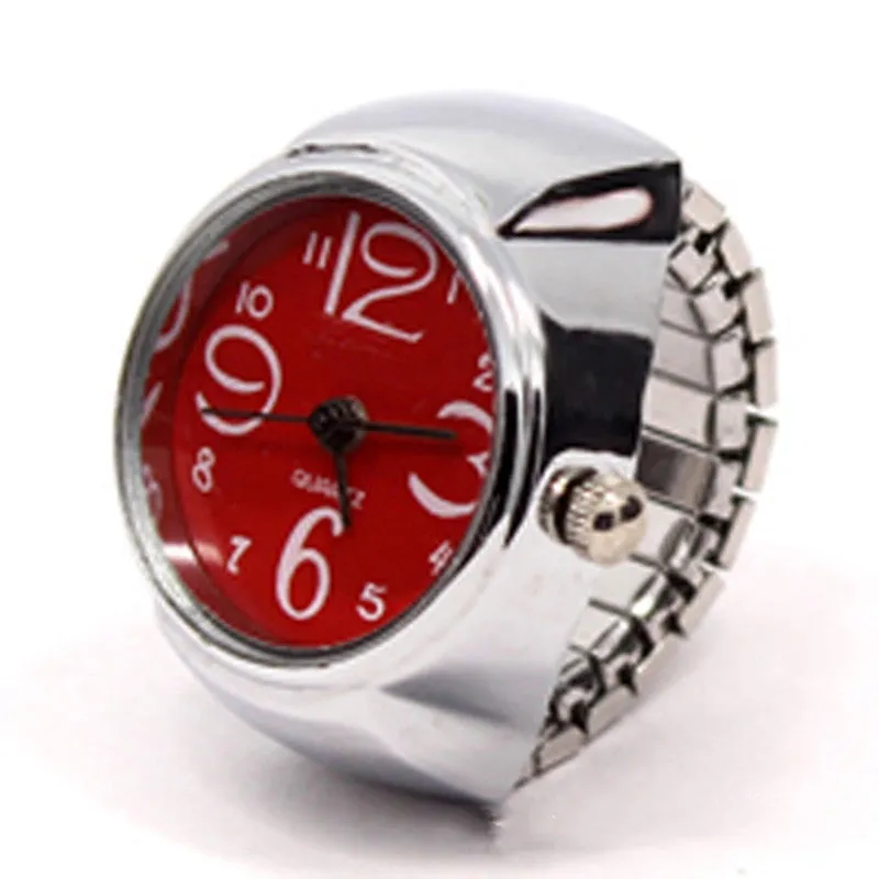 Silver Alloy Unisex Ring Quartz Watch