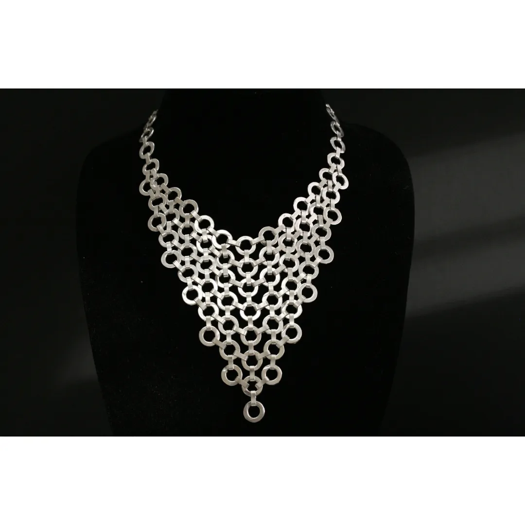 Silver Circles Choker Necklace