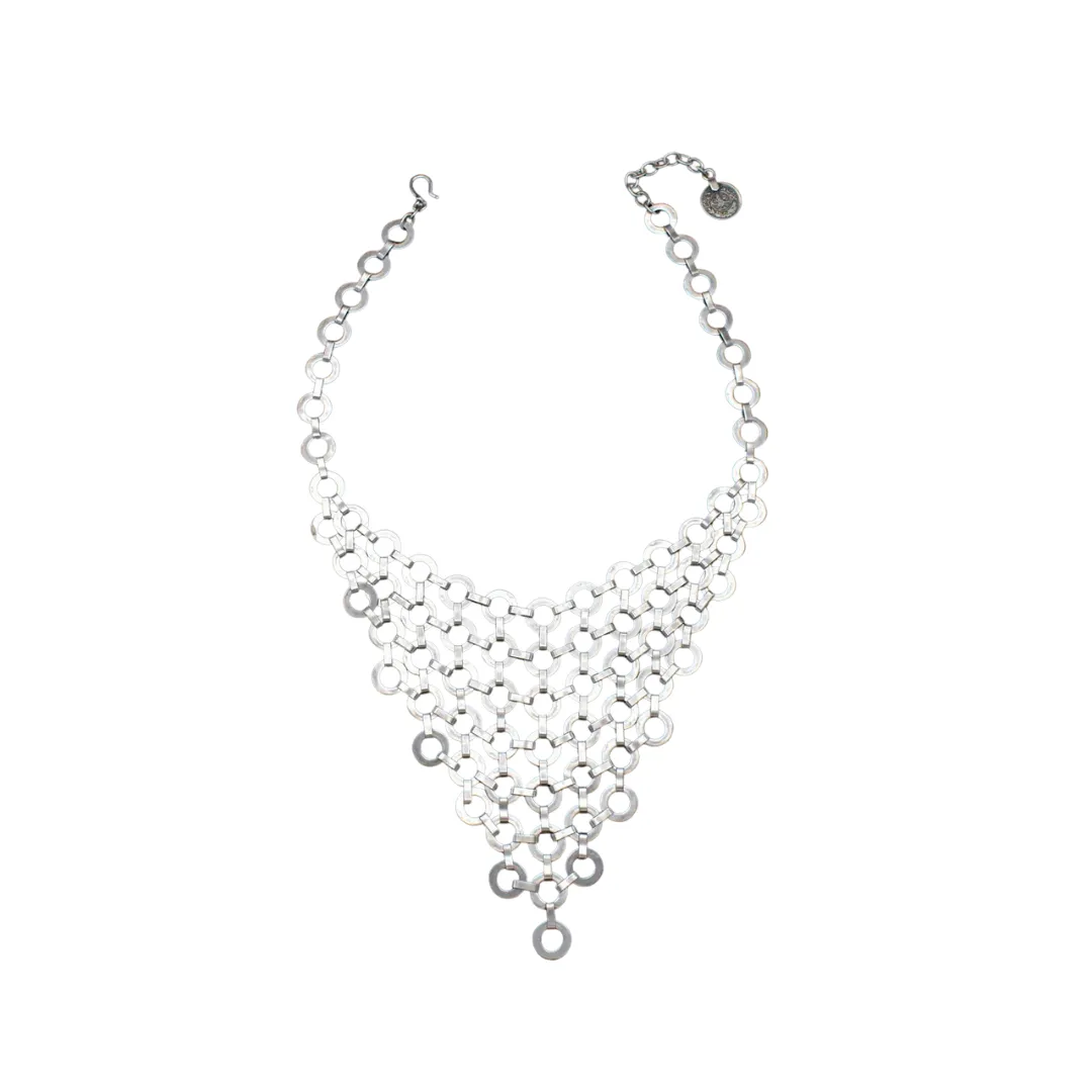 Silver Circles Choker Necklace