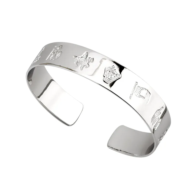 Silver History Of Ireland Flat Bangle