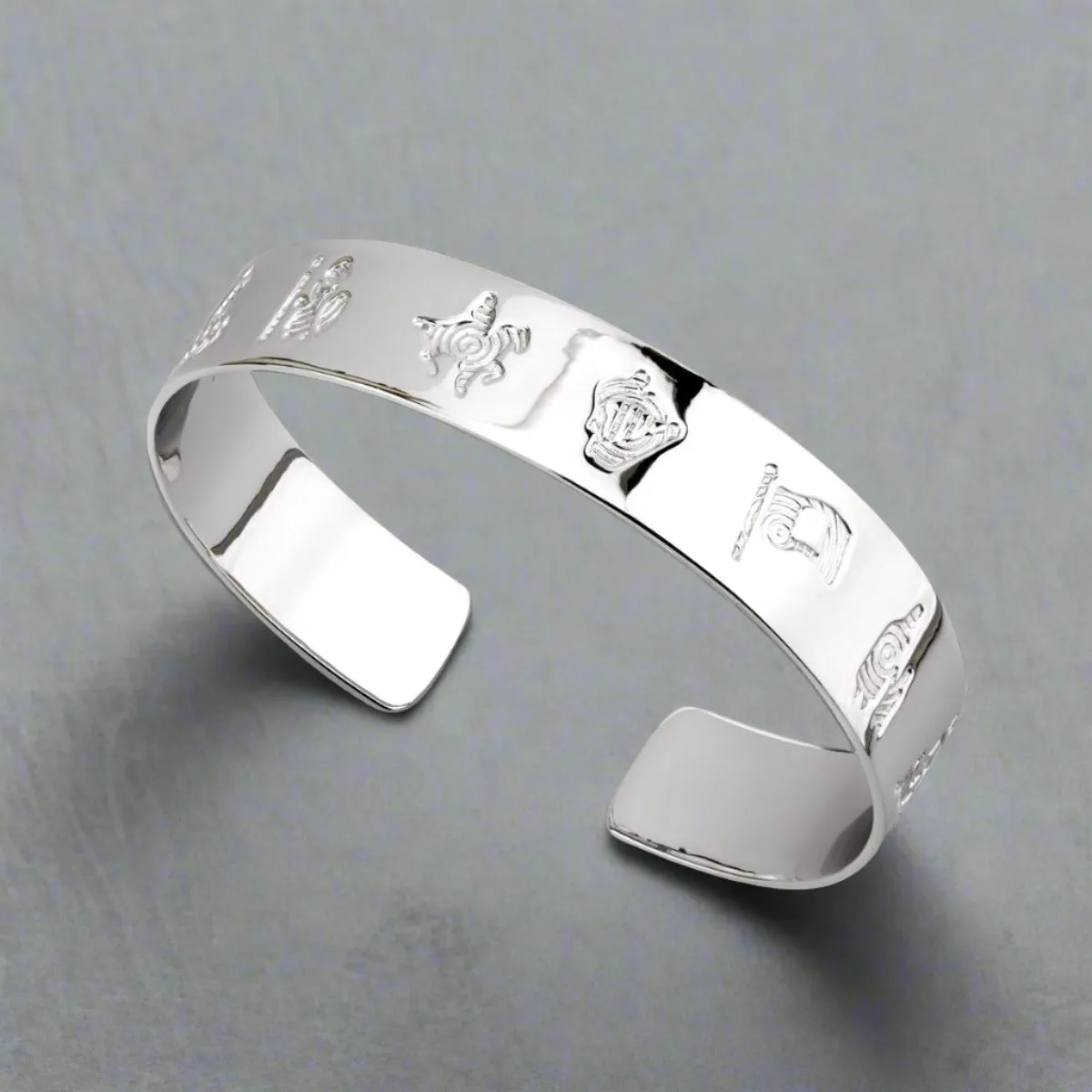 Silver History Of Ireland Flat Bangle