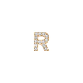 SKINNY SILVER R CHARM( YELLOW)