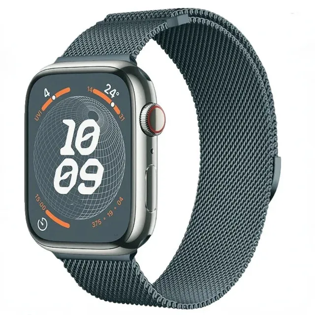 Sleek, Stainless Steel Milanese Loop Metal Band for Apple Watch