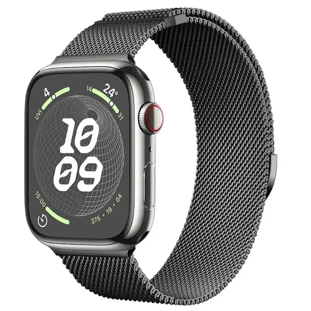 Sleek, Stainless Steel Milanese Loop Metal Band for Apple Watch