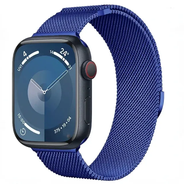 Sleek, Stainless Steel Milanese Loop Metal Band for Apple Watch