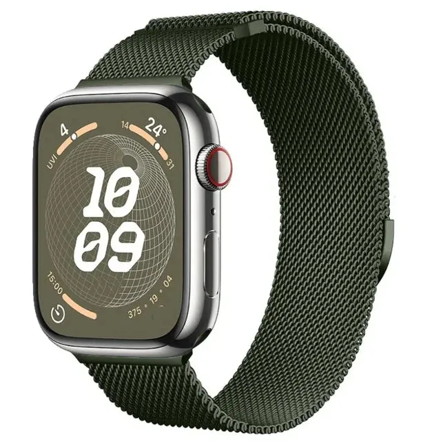 Sleek, Stainless Steel Milanese Loop Metal Band for Apple Watch