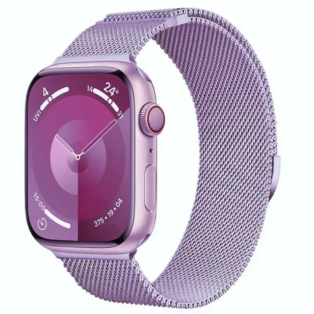 Sleek, Stainless Steel Milanese Loop Metal Band for Apple Watch