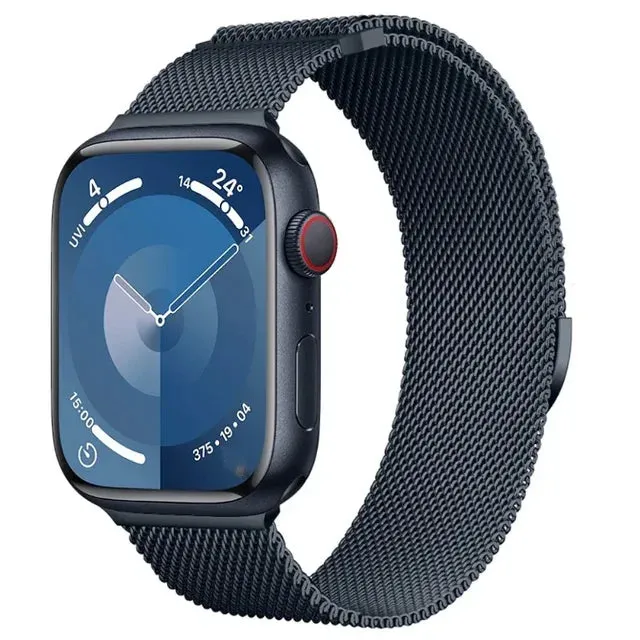 Sleek, Stainless Steel Milanese Loop Metal Band for Apple Watch