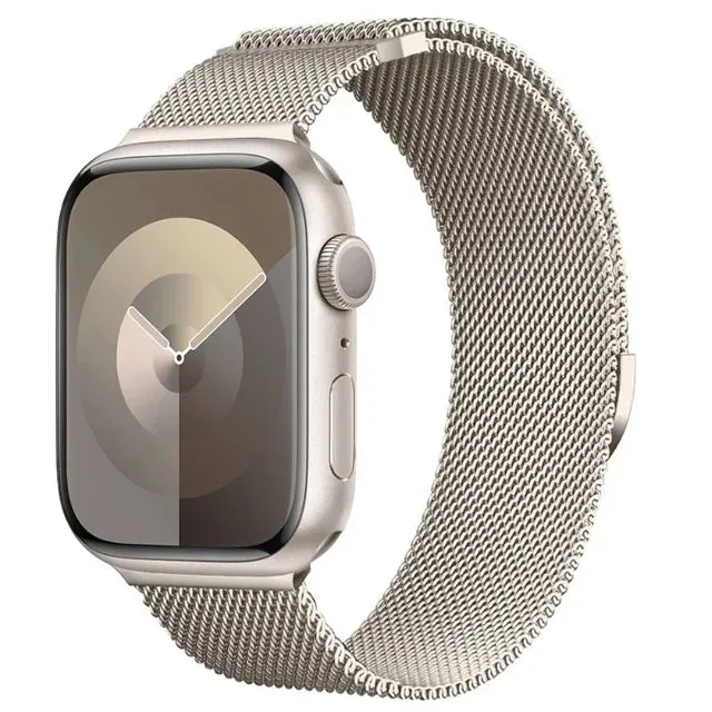 Sleek, Stainless Steel Milanese Loop Metal Band for Apple Watch