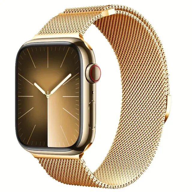 Sleek, Stainless Steel Milanese Loop Metal Band for Apple Watch