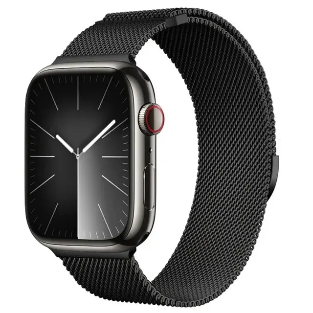 Sleek, Stainless Steel Milanese Loop Metal Band for Apple Watch