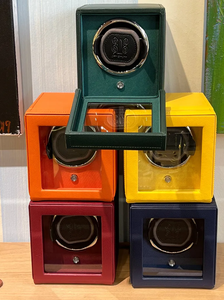 Small Watch Winder Cube Tan