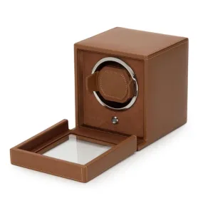 Small Watch Winder Cube Tan