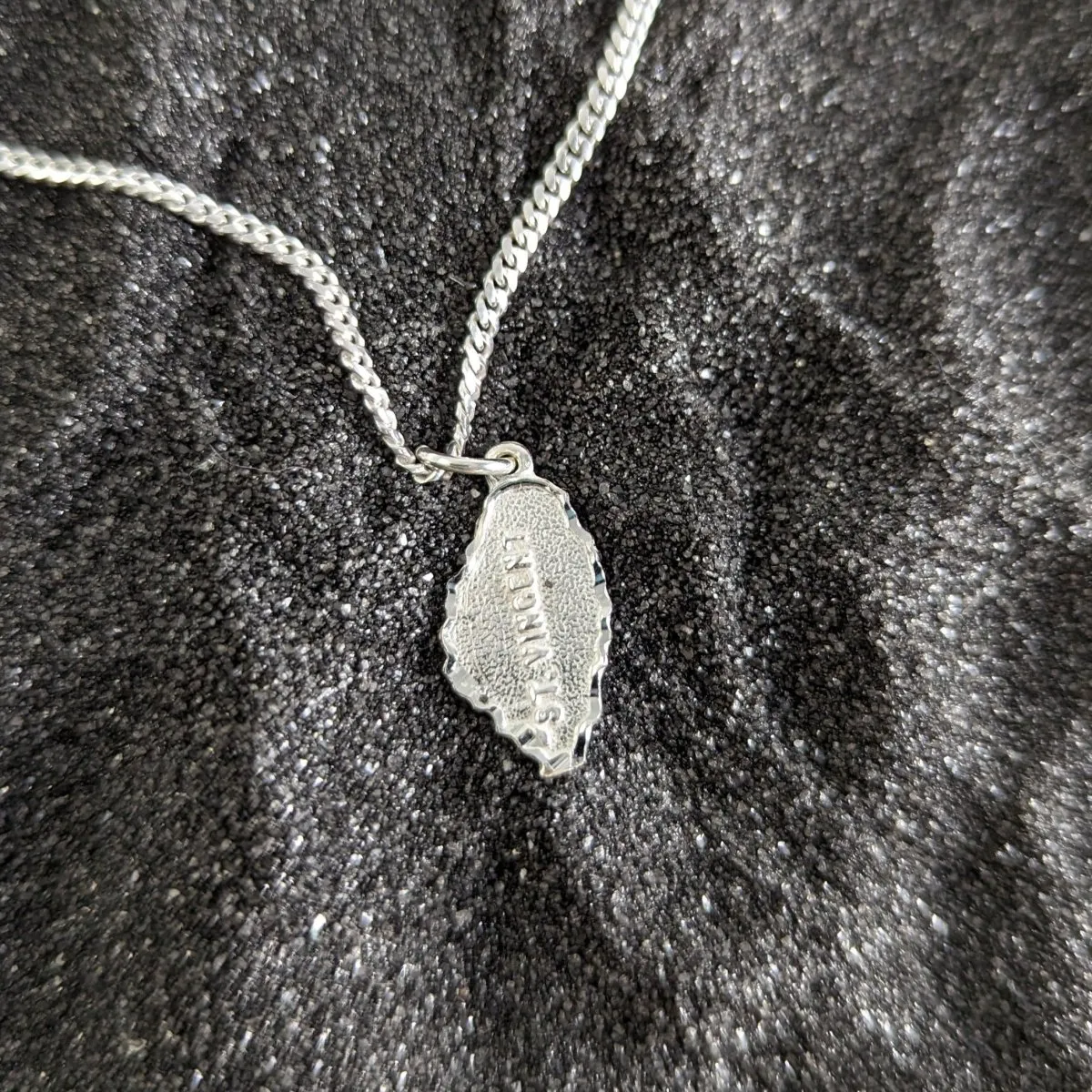 St. Vincent Map Pendant with Chain