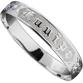 Sterling Silver Hawaiian Heirloom Bangle Raise Letter Kuuipo (Sweetheart) Straight Edge