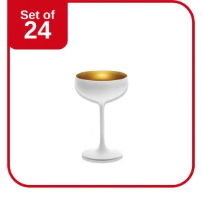 STOLZLE OLYMPIC CHAMPAGNE COUPE 230ml MATT WHITE/GOLD