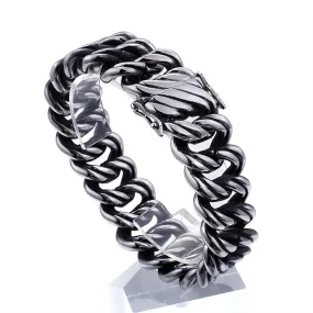 Stylish Titanium Steel Chain Bracelet for Men - Sleek Stainless Steel Jewelry by Planderful