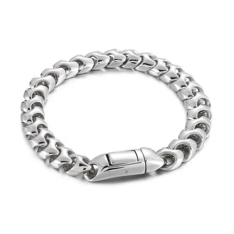 Stylish Titanium Steel Multi-length Keel Chain Bracelet and Necklace for Men