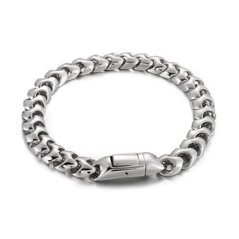 Stylish Titanium Steel Multi-length Keel Chain Bracelet and Necklace for Men