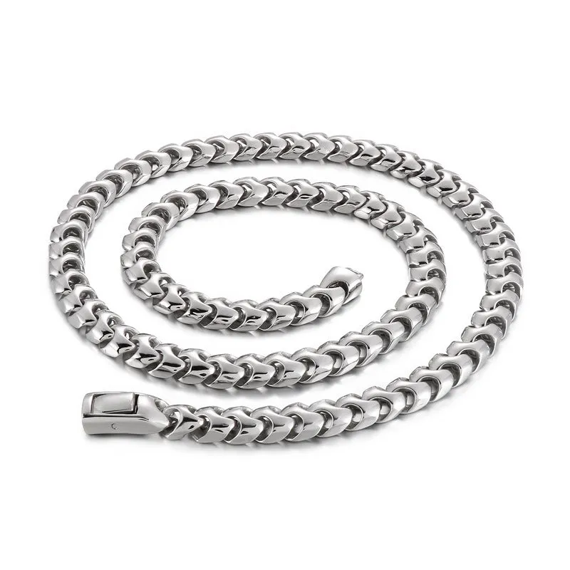 Stylish Titanium Steel Multi-length Keel Chain Bracelet and Necklace for Men