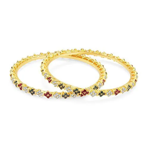 Sukkhi Brilliant Gold Plated AD Bangle For Women