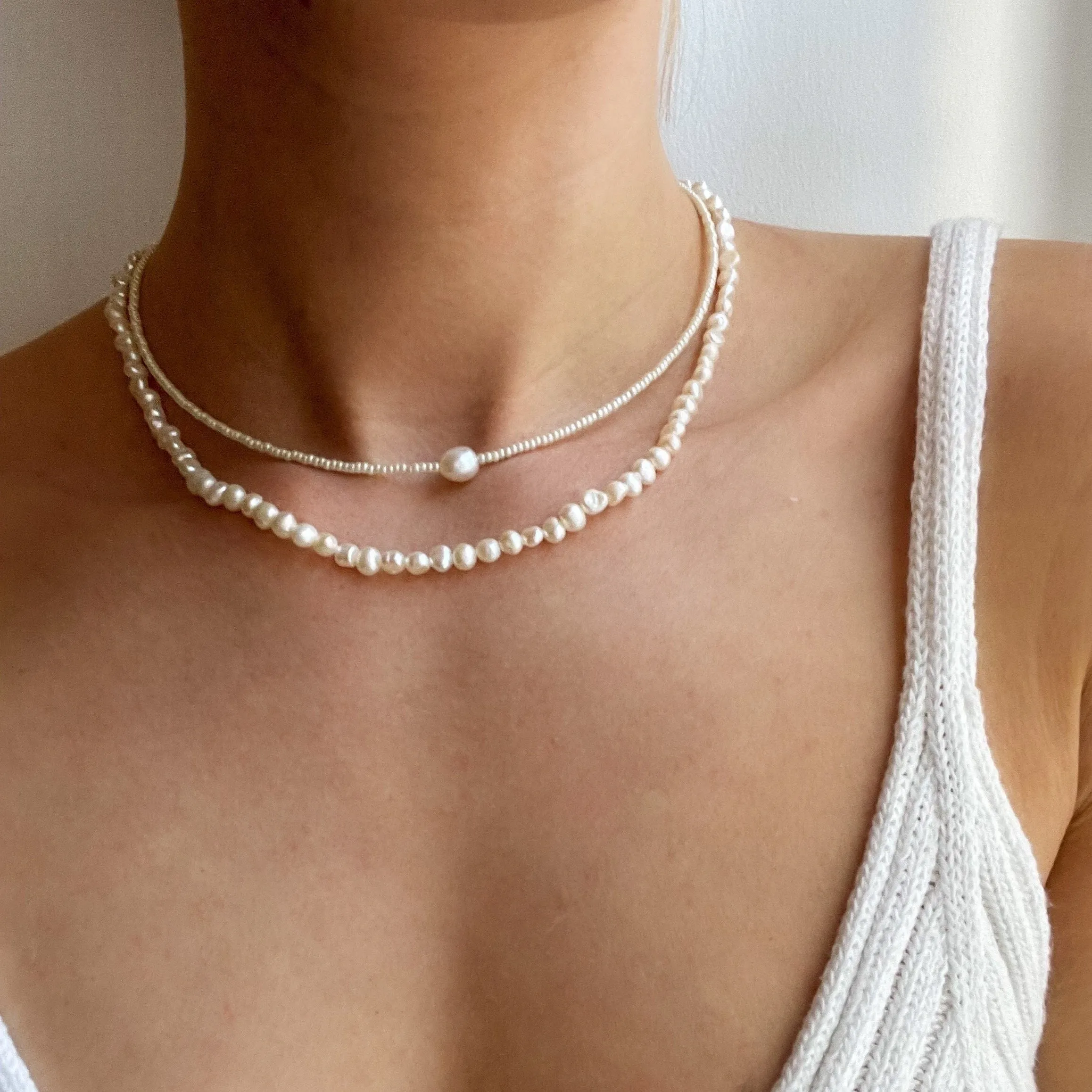 Süßwasserperlen Choker