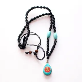 Tear Drop Turquoise Tibetan Om Pendant