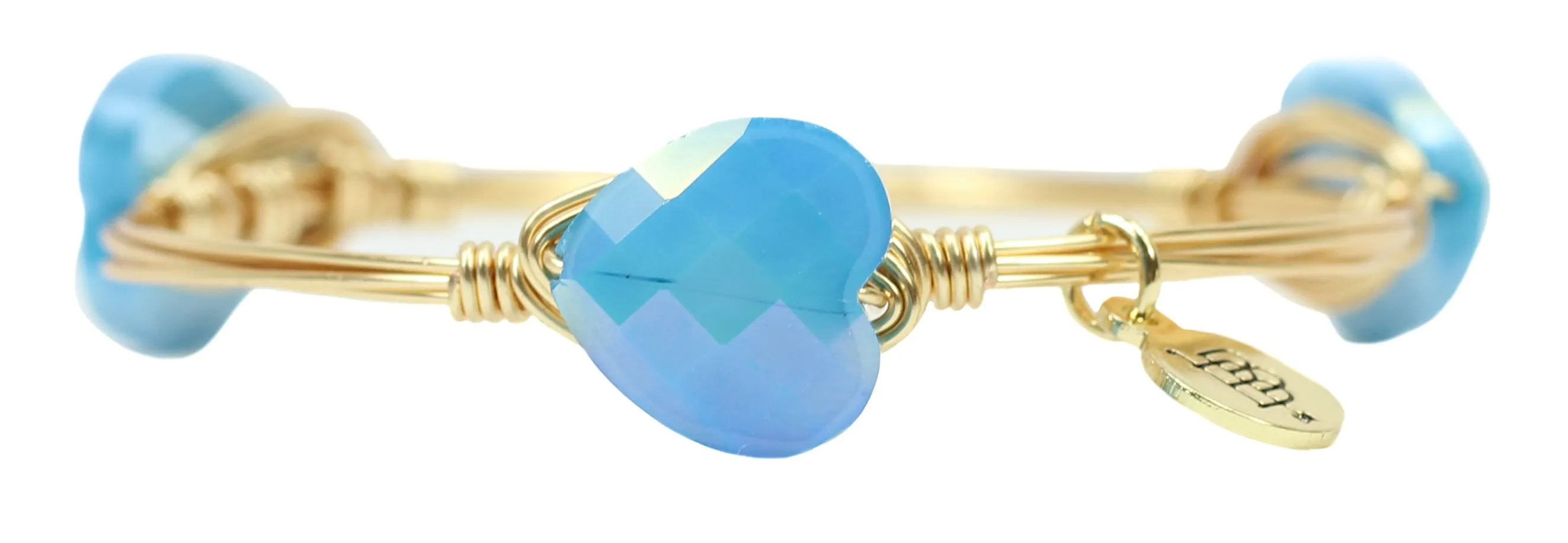 The Blue Heart Bangle Bracelet