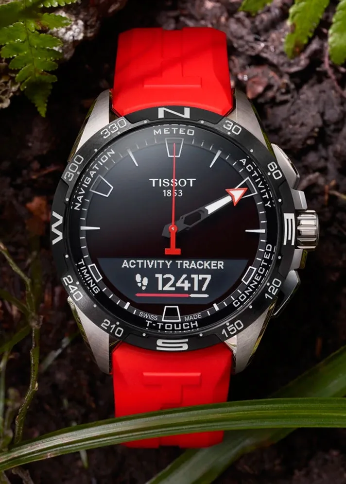 TISSOT SWISS GENTS T-TOUCH CONNECT SOLAR  RED BAND T121-420-47-051-01