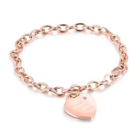 Titanium Steel Rose Gold Plated Bracelet