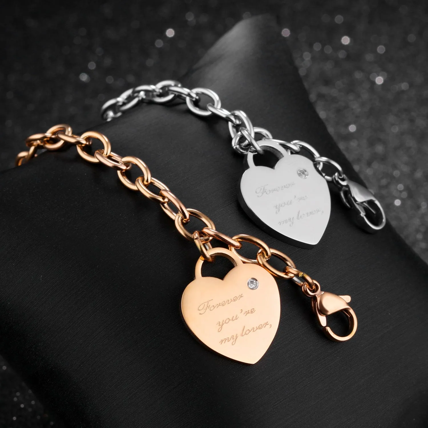 Titanium Steel Rose Gold Plated Bracelet